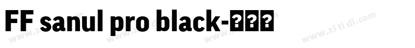 FF sanul pro black字体转换